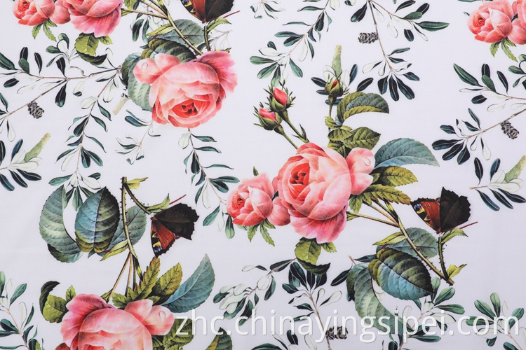 定制染色的窗帘式人造丝数字印刷面料 Custom Color Dyed Poplin Rayon Digital Print Fabric